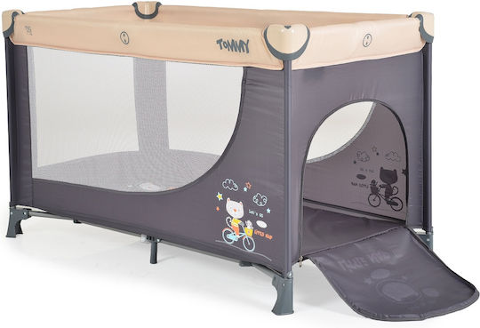Cangaroo Tommy Loc de joacă 2 Nivele cu Saltea Bej 120x60cm