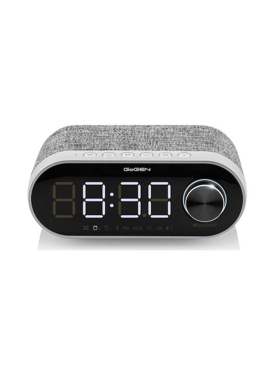 GoGEN Tabletop Digital Clock with Alarm & Radio Gray