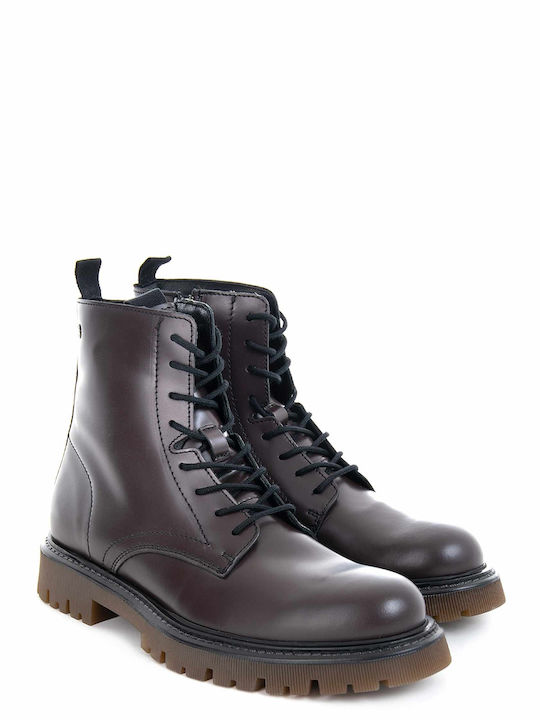 Leather Burgundy Men's Boots
