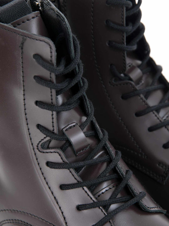 Leather Burgundy Men's Boots