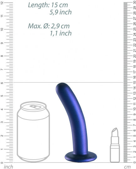 Shots Ρεαλιστικό Dildo με Όρχεις και Βεντούζα Μπλε 14.5cm