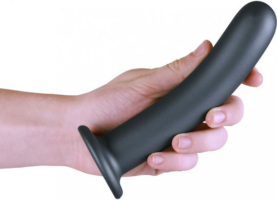 Shots Dildo realist cu Testicule și Ventuză Gri 17cm