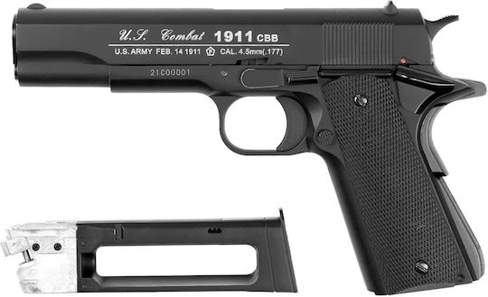 Asg Аеропистолет CO2 1911 US-C Black Откат 4.5мм