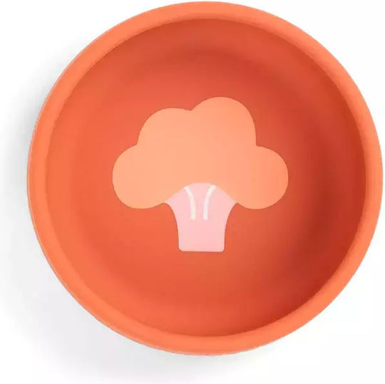 Done by Deer Feeding Set First Meal made of Silicone with Non-Slip Base Orange 3pcs