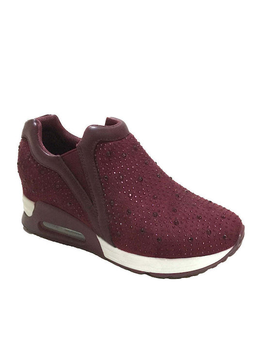 Damen Sneakers Burgundisch
