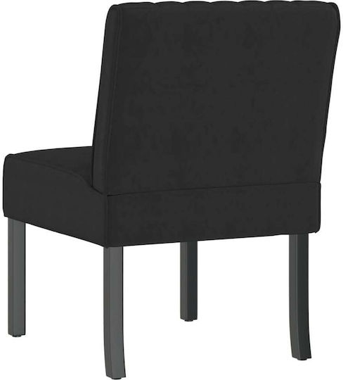 Sessel Samt Schwarz 48x64x72cm