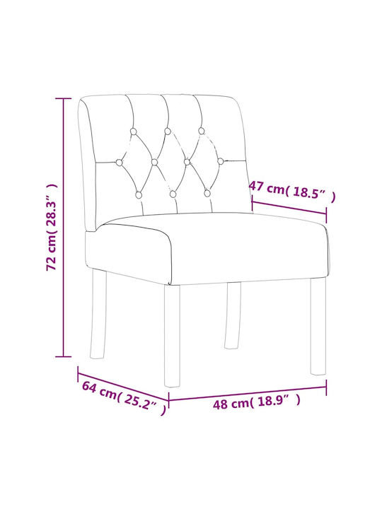 Armchair Beige 48x64x72cm