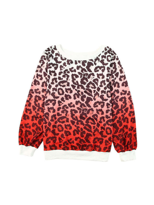 Amely Femeie Mânecă lungă Pulover Animal Print Multicolor