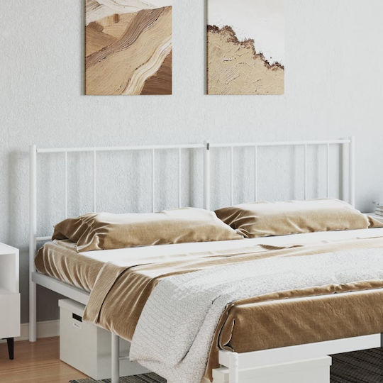 vidaXL Metallic White Bed Headboard 206x90cm