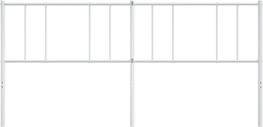 vidaXL Metallic White Bed Headboard 206x90cm
