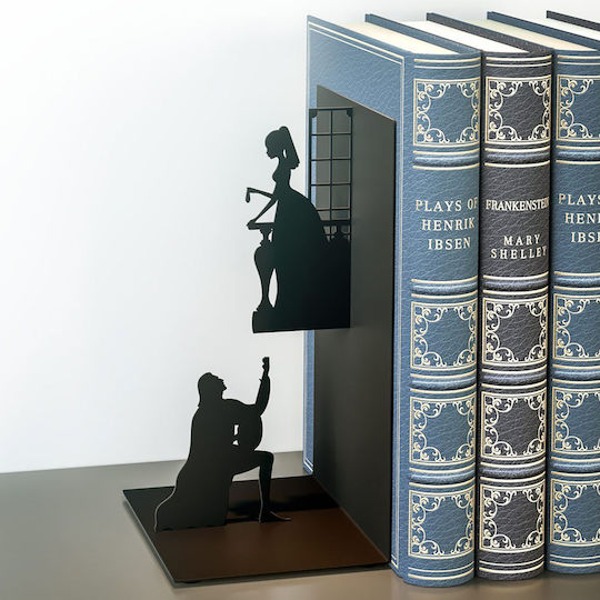 Metallic Bookend in Black Color 8.5x17x10cm
