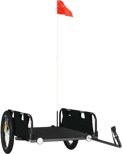 Vidaxl Bicycle Trailer Black Oxford Fabric Iron