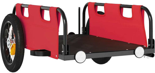 Vidaxl Bicycle Trailer Red Oxford Fabric Iron