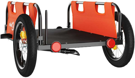 Vidaxl Anhänger Fahrradzubehör Orange Oxford Eisen