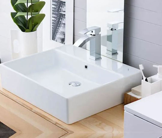 Creavit Next Countertop Sink Porcelain 50x40x10cm White