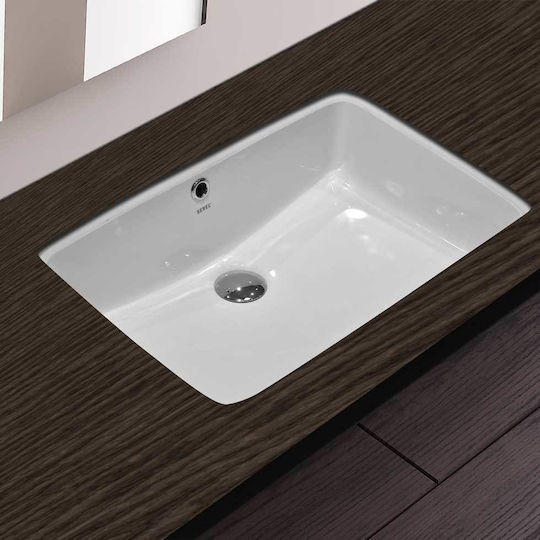 Serel Unterbauwaschbecken Porzellan 54x36x20.5cm Weiß