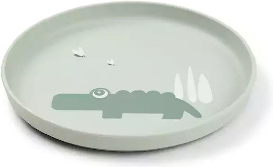 Done by Deer Baby Food Plate Happy Clouds made of Plastic Green