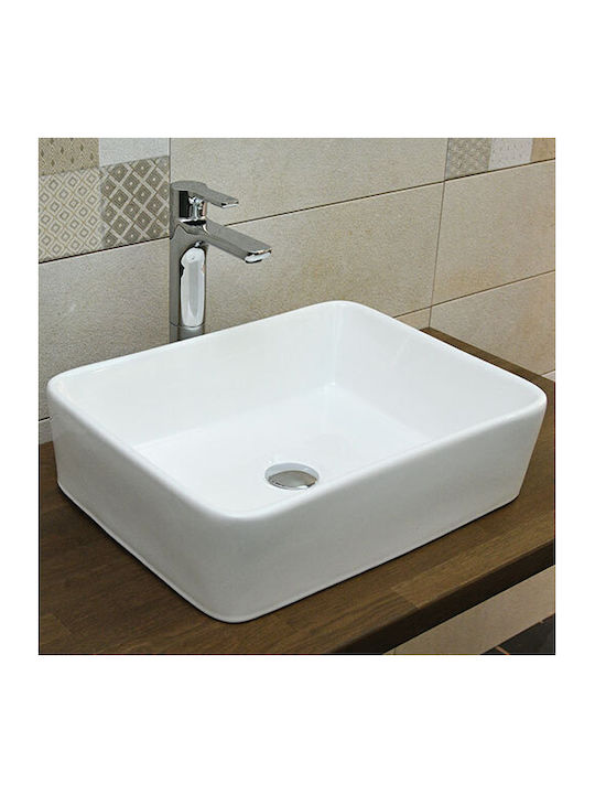 KLP Plus Надеждна мивка Порцелан 49x38x13см Бял