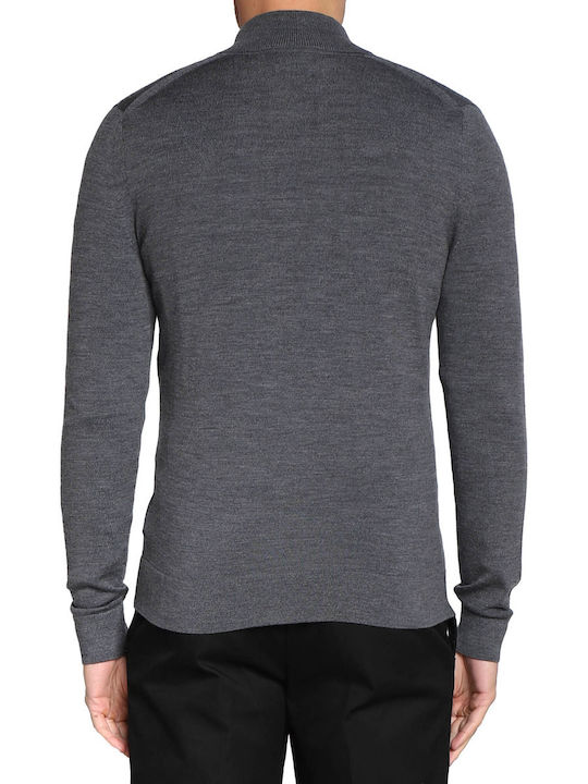 Calvin Klein Men's Cardigan with Zipper Gray