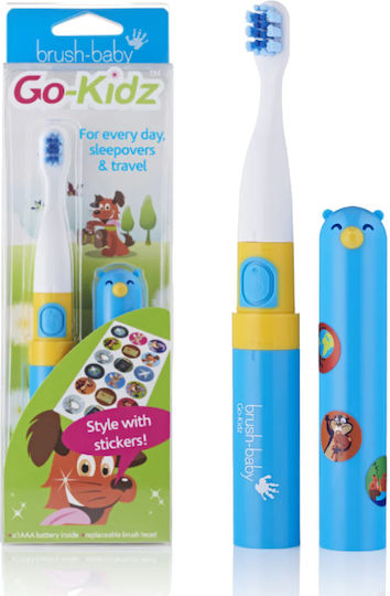 Brush Baby Go Kidz Παιδική Ηλεκτρική Οδοντόβουρτσα με Χρονόμετρο για 3+ Χρονών Blue με Θήκη Ταξιδίου