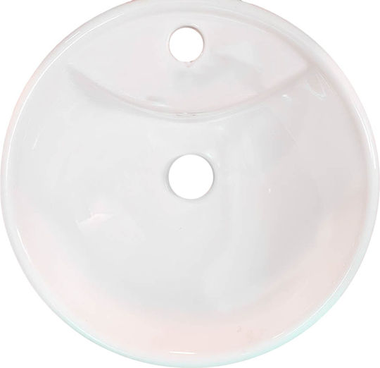 Gloria D-450 Επικαθήμενος Νιπτήρας Πορσελάνης 46x46x18cm Πράσινος Gloria D-450 Επικαθήμενος Νιπτήρας Πορσελάνης 46x46x18cm Πράσινος
