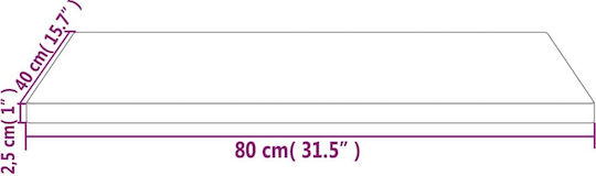 vidaXL Дърво Легло с Дръжки в Кафяв Цвят 80x40x2.5см 824425 1бр