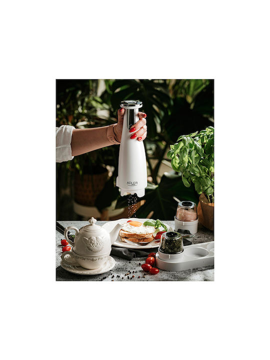 Adler Electric Set Spice Mills made of Ceramic in White Color 3pcs