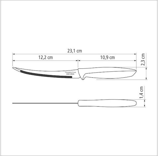 Tramontina Plenus Knife Peeling from Stainless Steel 12cm