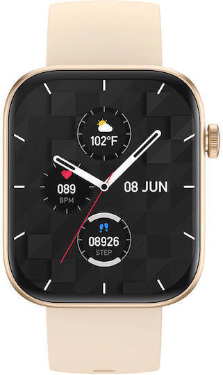 Colmi P71 45mm Smartwatch with Heart Rate Monitor (Gold)