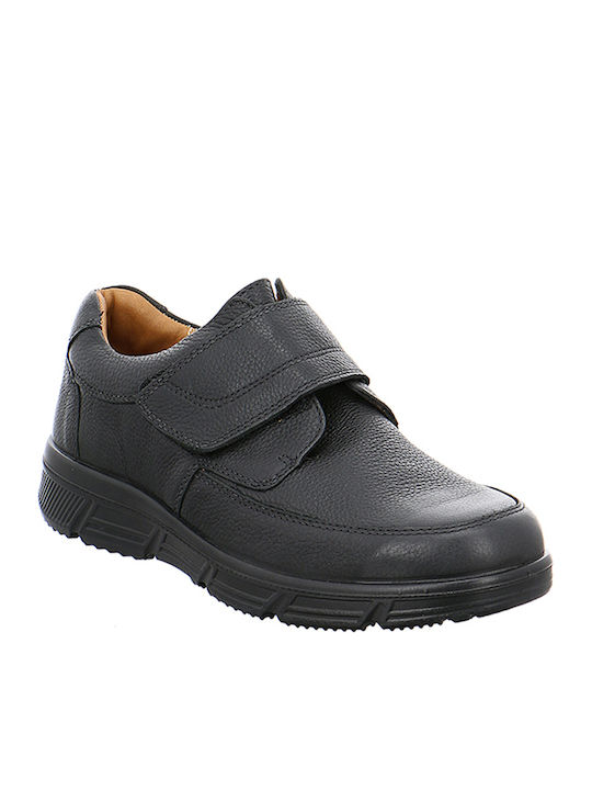 Leder Herren Freizeitschuhe Anatomisch Schwarz
