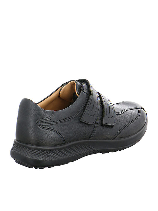 Leder Herren Freizeitschuhe Anatomisch Schwarz