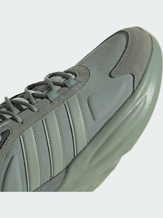 Ozelle Chunky Sneakers Silver Green / Carbon