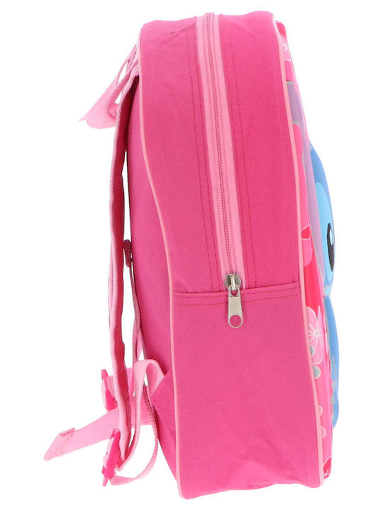 Difuzed 3D Stitch School Bag Backpack Kindergarten in Pink color