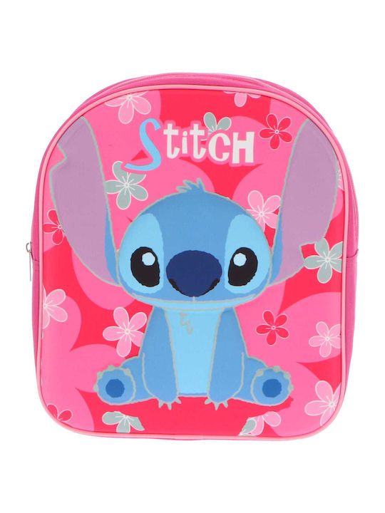 Difuzed 3D Stitch Σχολική Τσάντα Πλάτης Δημοτικού Ροζ