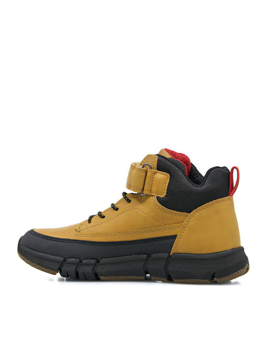 J Flexyper Παιδικά Sneakers High με Σκρατς Κίτρινα