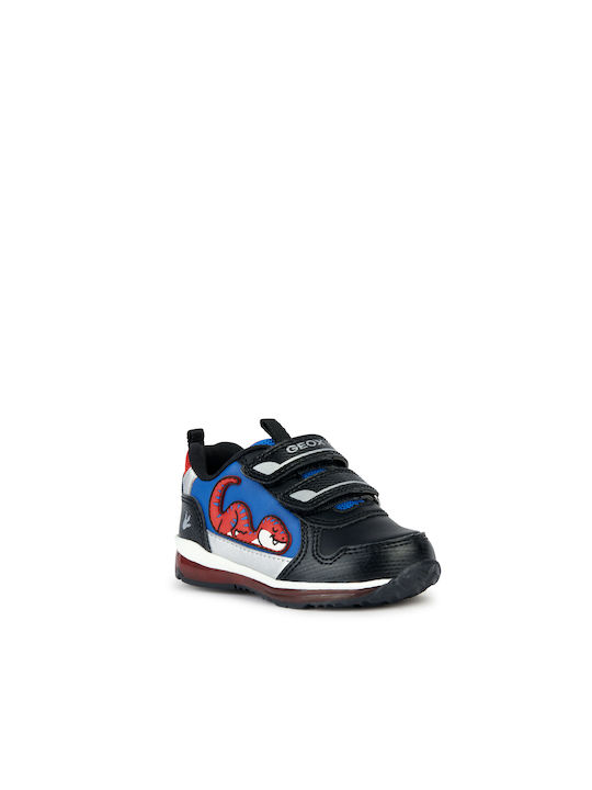 Geox Παιδικά Sneakers με Σκρατς Μαύρα