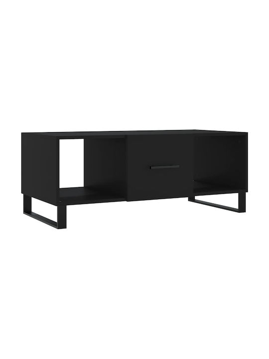 Rectangular Wooden Coffee Table Black L102xW50xH40cm