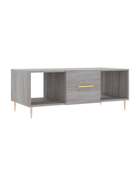 Rectangular Coffee Table Wooden Gray L102xW50xH40cm.