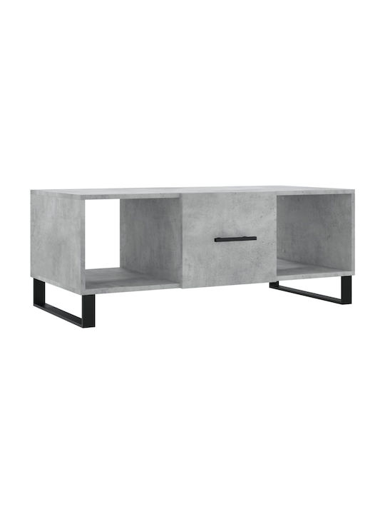 Rectangular Wooden Coffee Table Gray L102xW50xH40cm