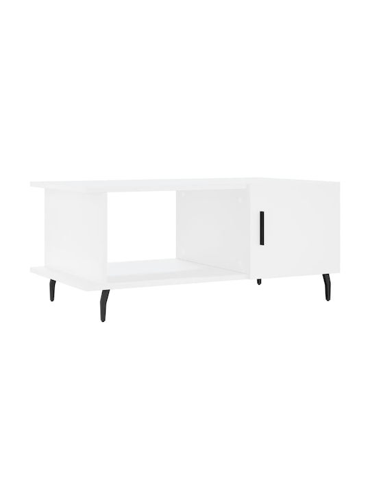 Rectangular Coffee Table Wooden White L90xW50xH40cm.