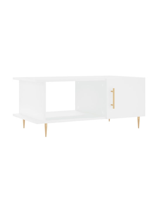 Rectangular Wooden Coffee Table White L90xW50xH40cm