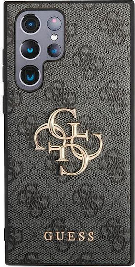 Guess Metal Logo Back Cover Μεταλλικό Γκρι (Galaxy S23 Ultra)