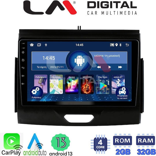 LM Digital Ηχοσύστημα Αυτοκινήτου για Ford Ranger Land Rover Range Rover 2015-2020 (Bluetooth/USB/WiFi/GPS/Apple-Carplay/Android-Auto) με Οθόνη Αφής 10.1"