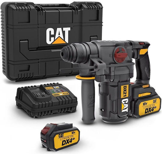 CAT DX21 Impact Demolition Hammer Battery 18V 2x4Ah with Chuck SDS Plus