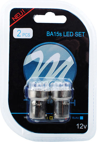 M-Tech Car and Motorcycle Lamps R10W LED Yellow 12V 3W 2 Pieces