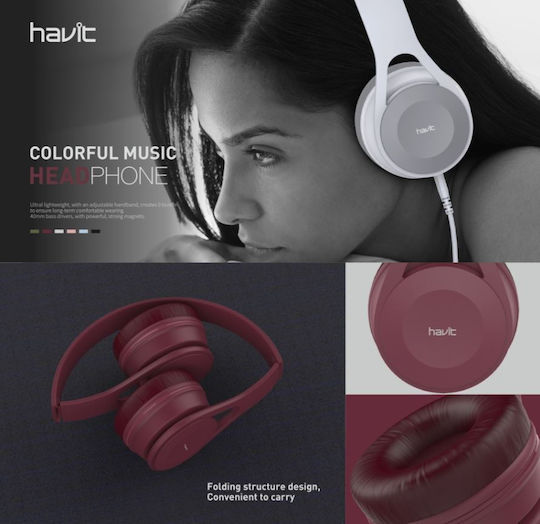 Havit H2262D Cu fir On Ear Căști Albastre