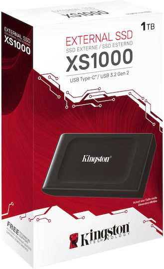 Kingston XS1000 USB-C External 1.8" SSD 1TB Black