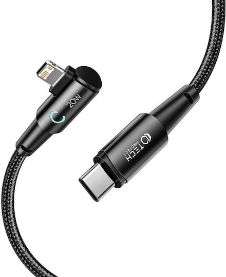 Tech-Protect Ultraboost ”L” Angle (90°) / Braided USB-C to Lightning Cable 20W Γκρι 1m