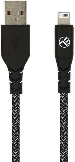 Tellur Braided USB-A to Lightning Cable Μαύρο 1m (TLL155481)