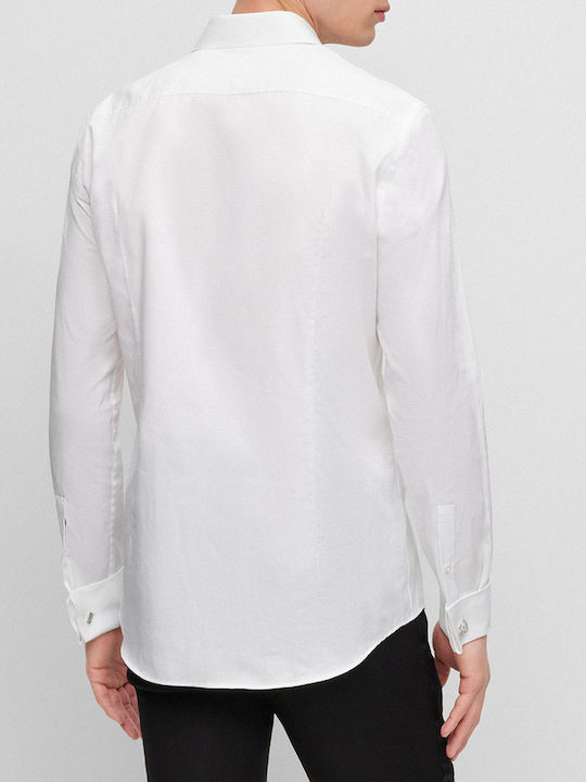 Hugo Boss Men's Shirt Long Sleeve Cotton White